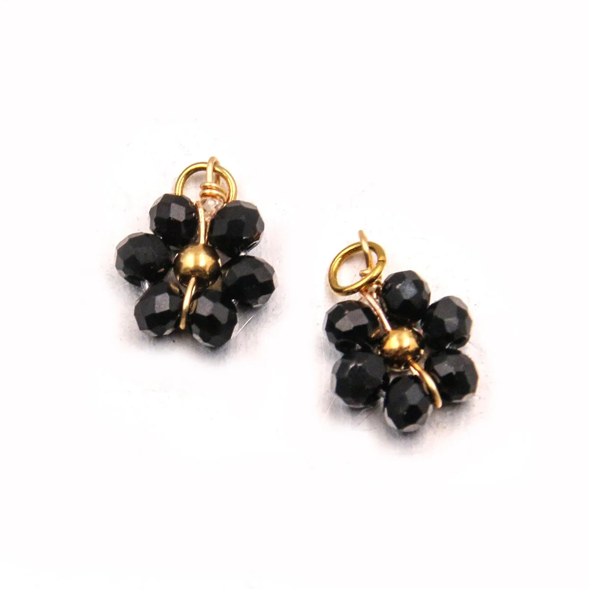 Charms fleur noir