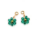Charms fleur vert émeraude