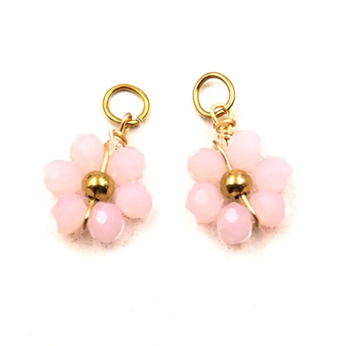 Charms fleur rose