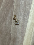 Charms cœur avec couronne et strass