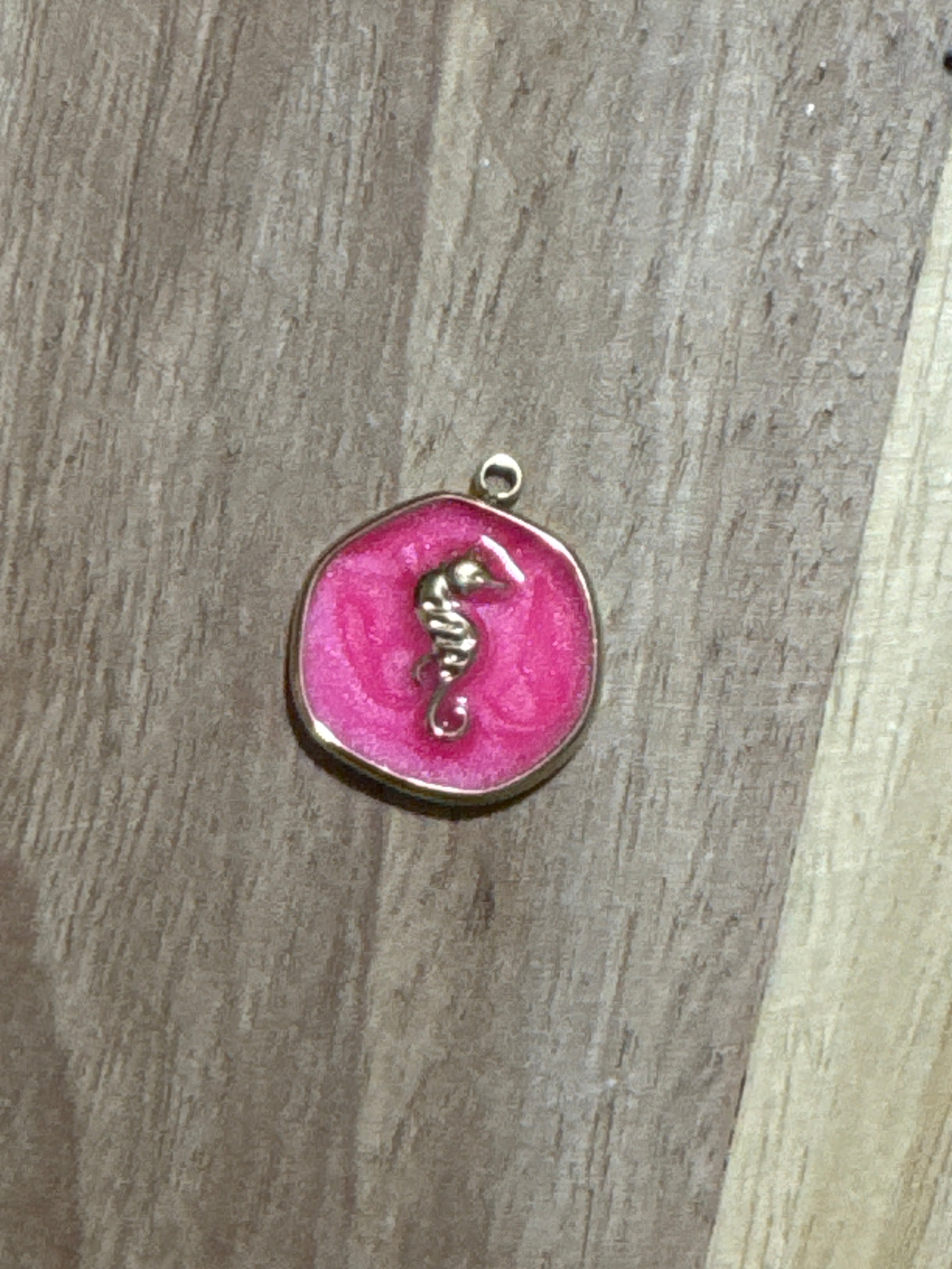 Charms hippocampe rose