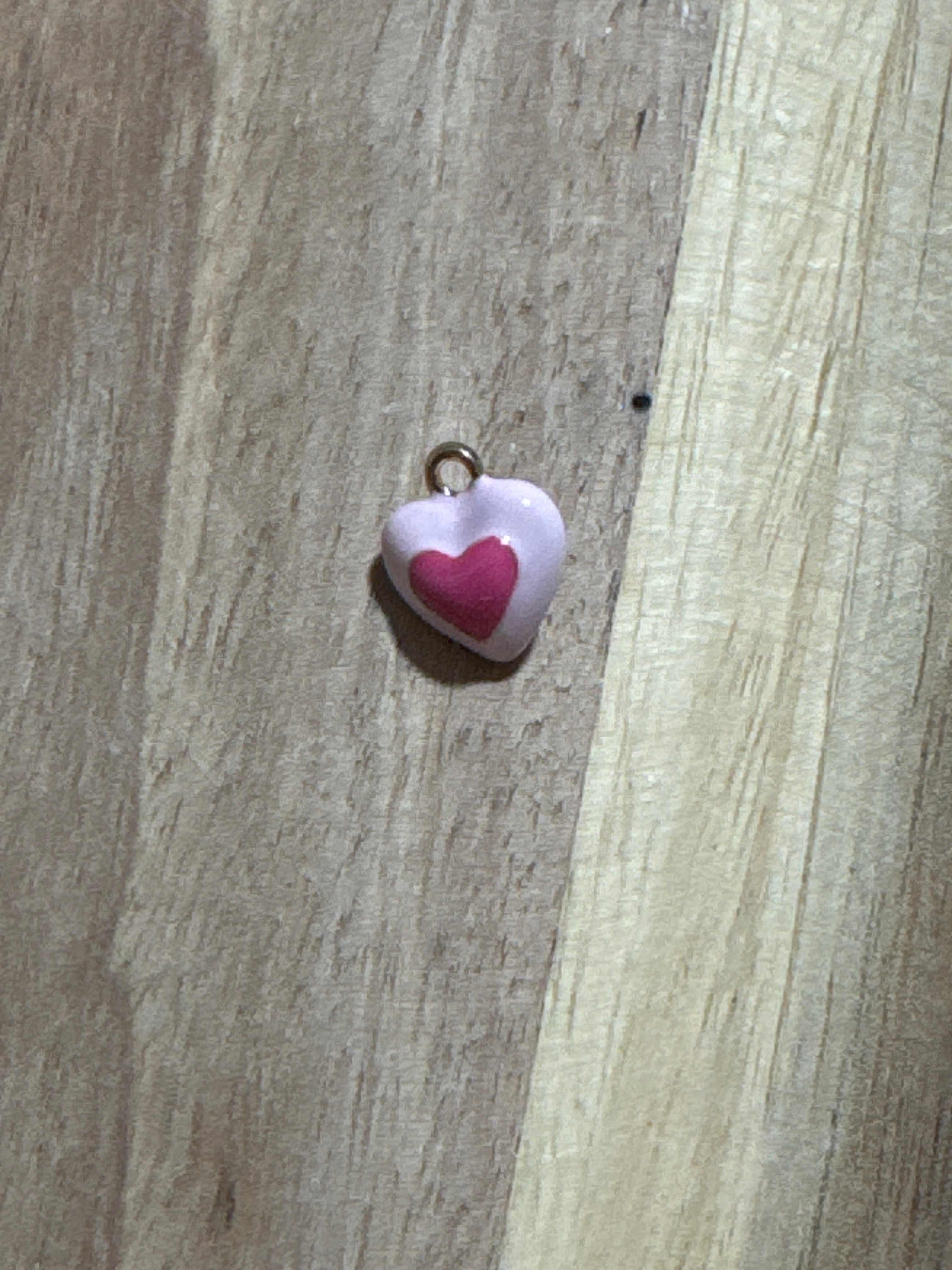Charms cœur rose