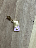 Charms tablette de chocolat rose