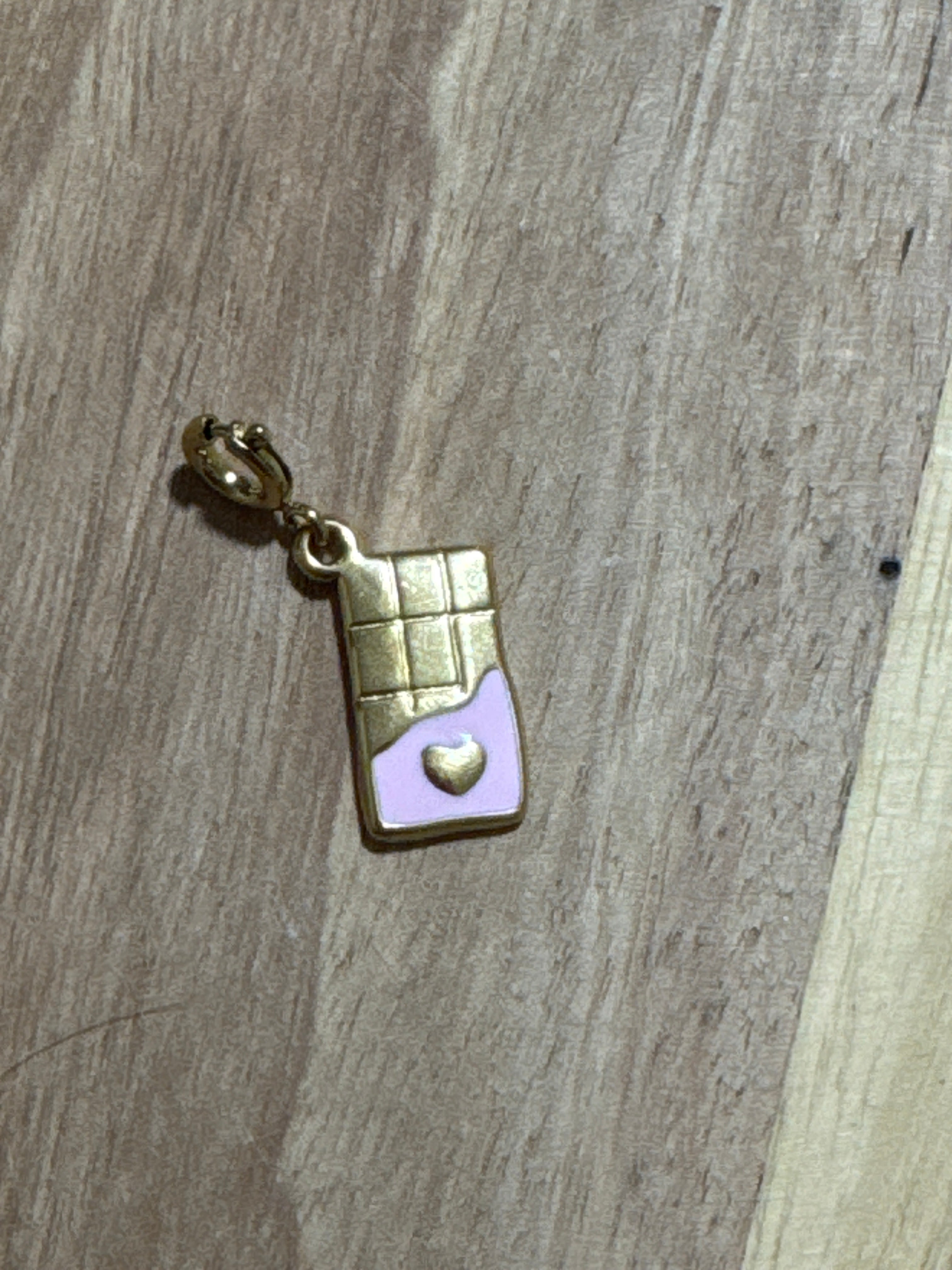 Charms tablette de chocolat rose
