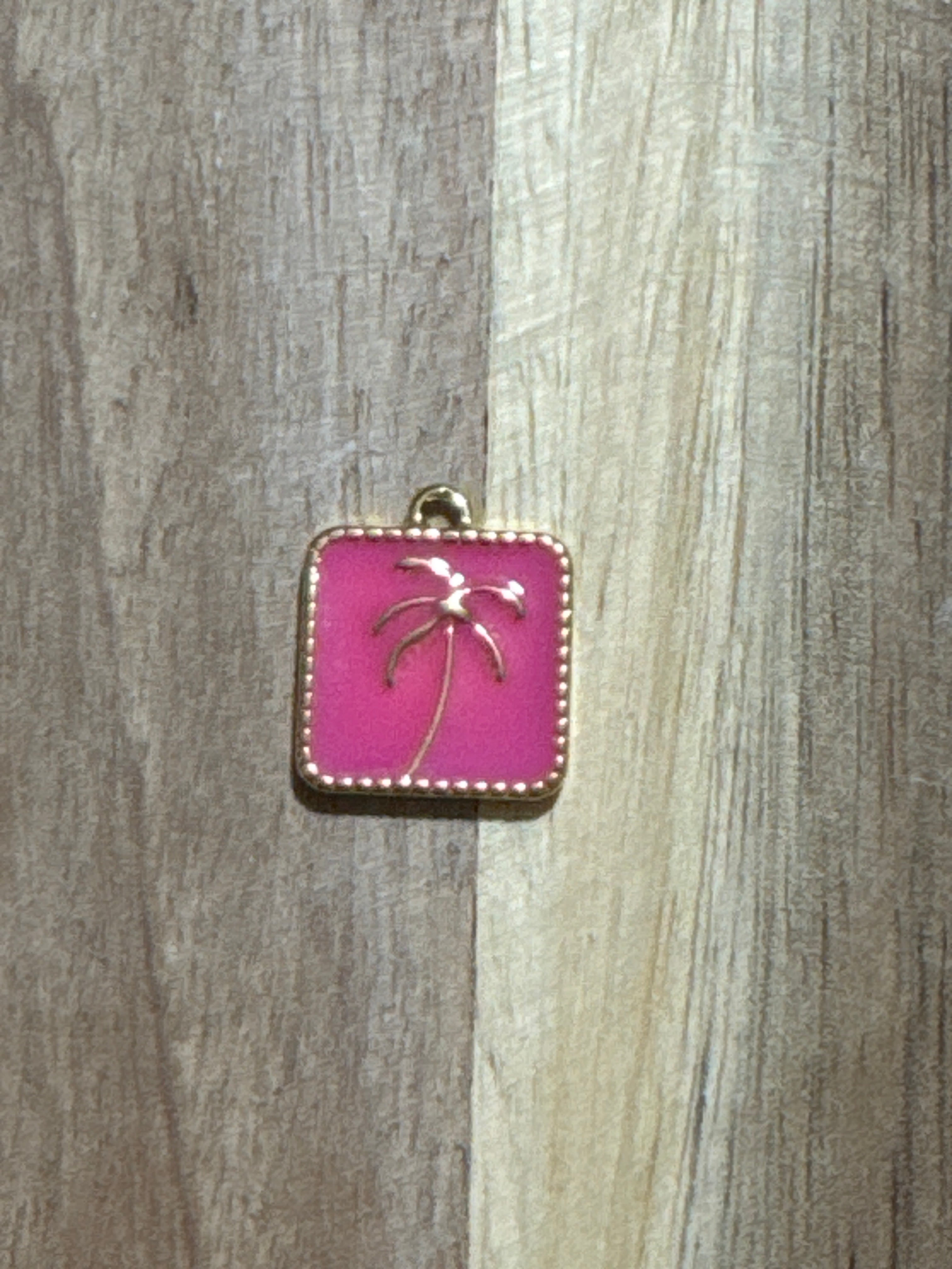 Charms palmier Rose