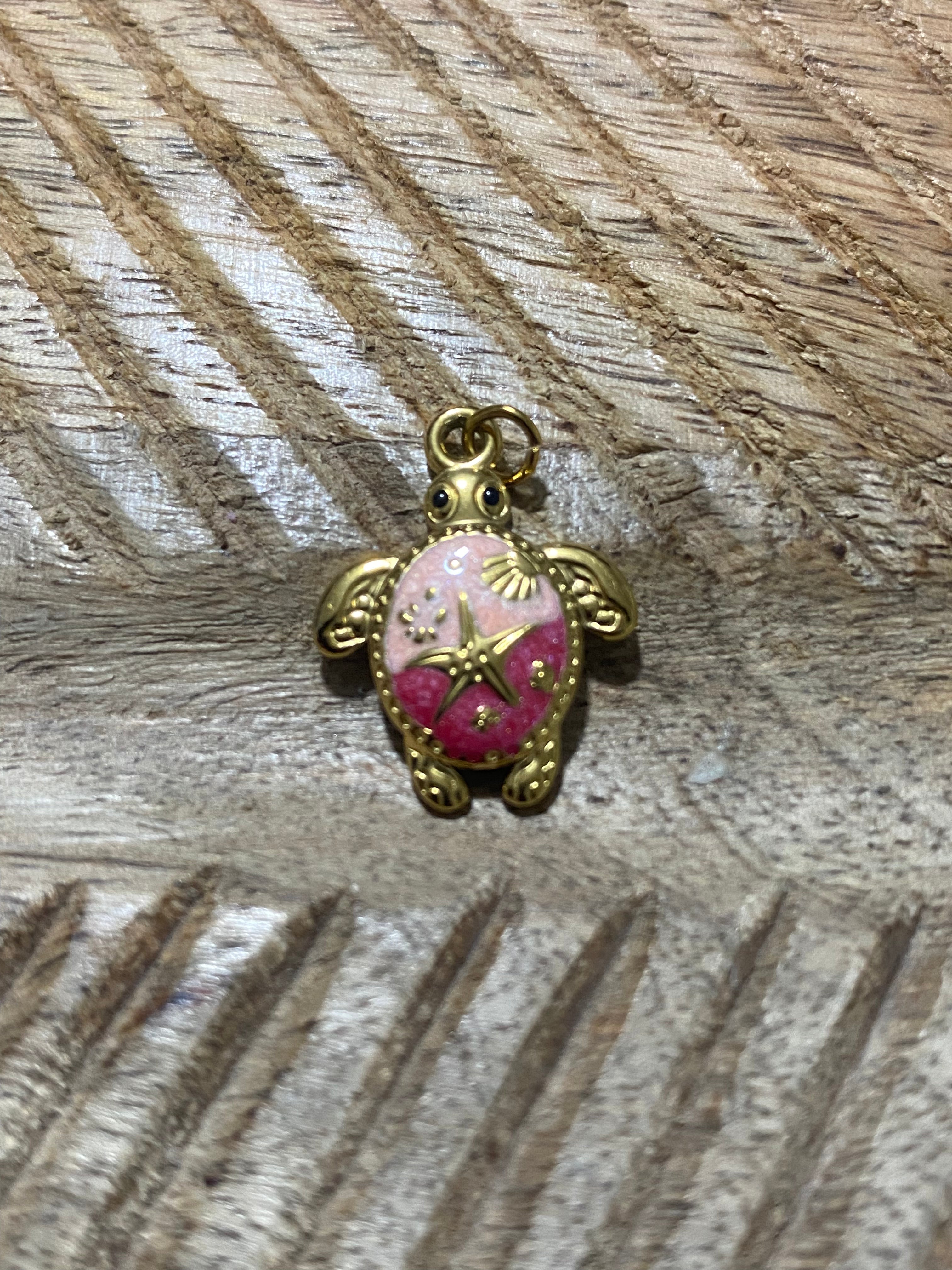 Charms Tortue rose